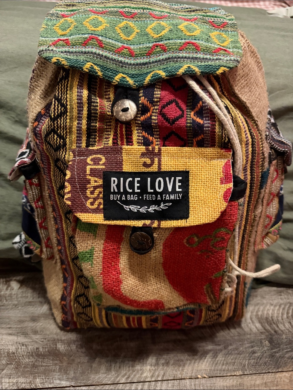 Ricelove Multicolor Woven Men's Backpack